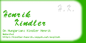 henrik kindler business card